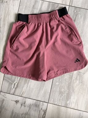 adidas Mauve Pink Running Shorts with Black Waistband